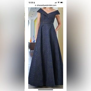 Navy Full-length Formal Gown